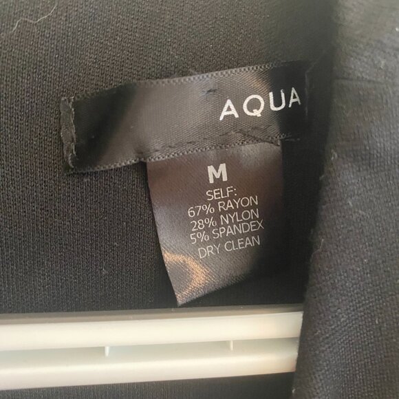 AQUA Loose Fitting Sleeveless Black Midi Dress with Back Zipper Size M - Picture 4 of 8